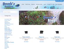 Tablet Screenshot of dereksreefshop.ca